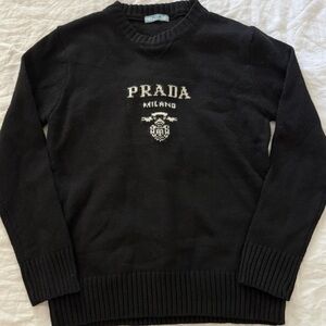 Prada women black sweater size large